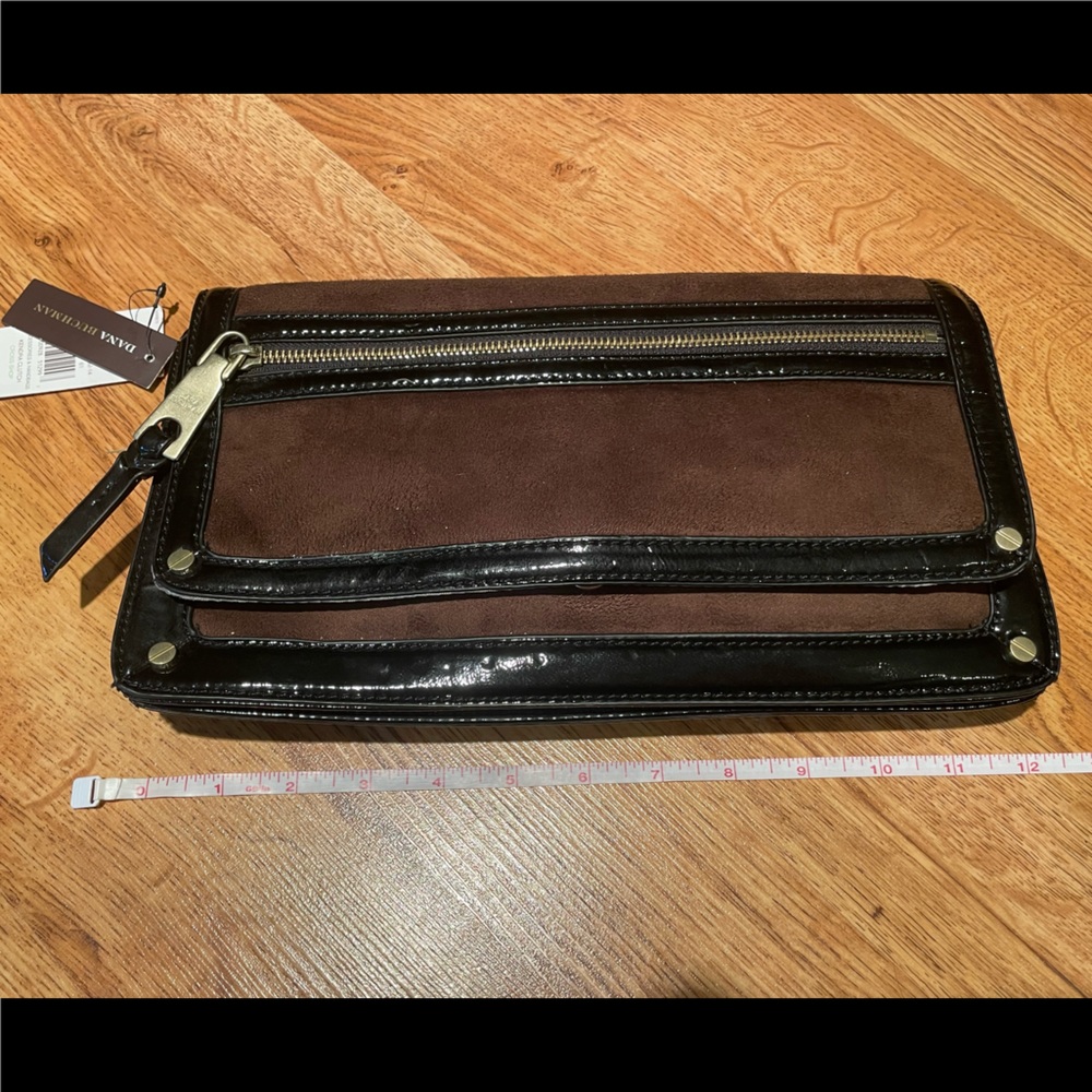 Brown/Black Clutch/Wristlet by Dana Buchman